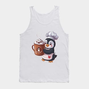 Penguin hot chocolate lover Tank Top